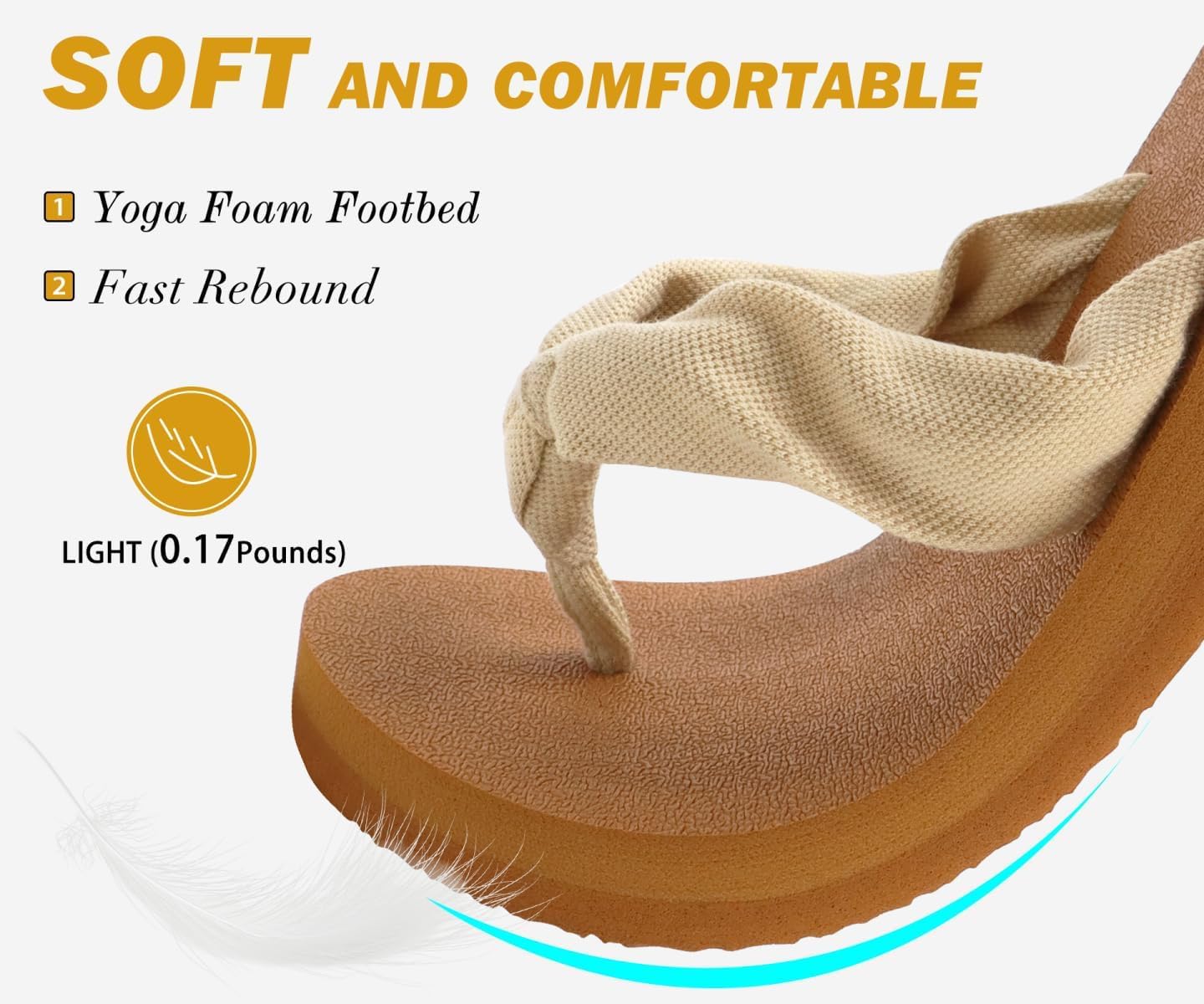 KuaiLu Flip Flops for Women with Arch Support Yoga Mat Comfortable Summer Beach Walking Thong Cushion Sandals Slip On Indoor Outdoor - Image 3