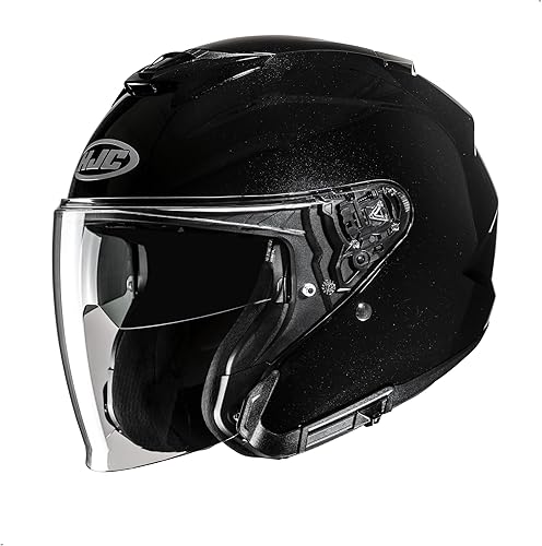 Miniatura 3 de HJC i31 Casco de motocicleta de cara abierta sólida, aprobado por DOT (azul metálico semiplano, L)