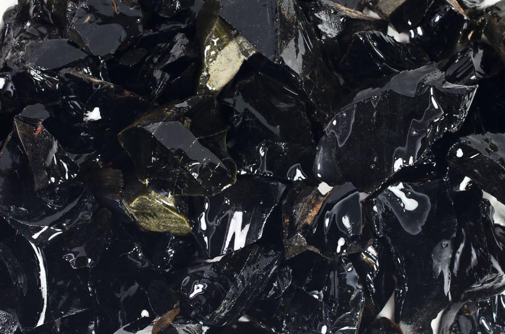 Fantasia Materials: 18 lbs of Black Obsidian Rough Stones from Mexico - Raw Natural Volcano Glass
