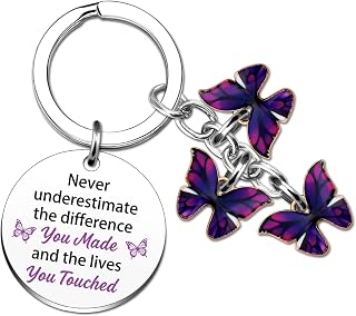 Purple Gifts Butterfly Keychains for Women Inspirational Butterfly Gifts