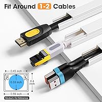Vista 2 de 116in Cord Hider Kit, Cord Covers for Wires on Wall, Cord Hider for Wall Mount tv, Paintable Cable Raceway, tv Cable Hider Wall kit, Wire Covers for