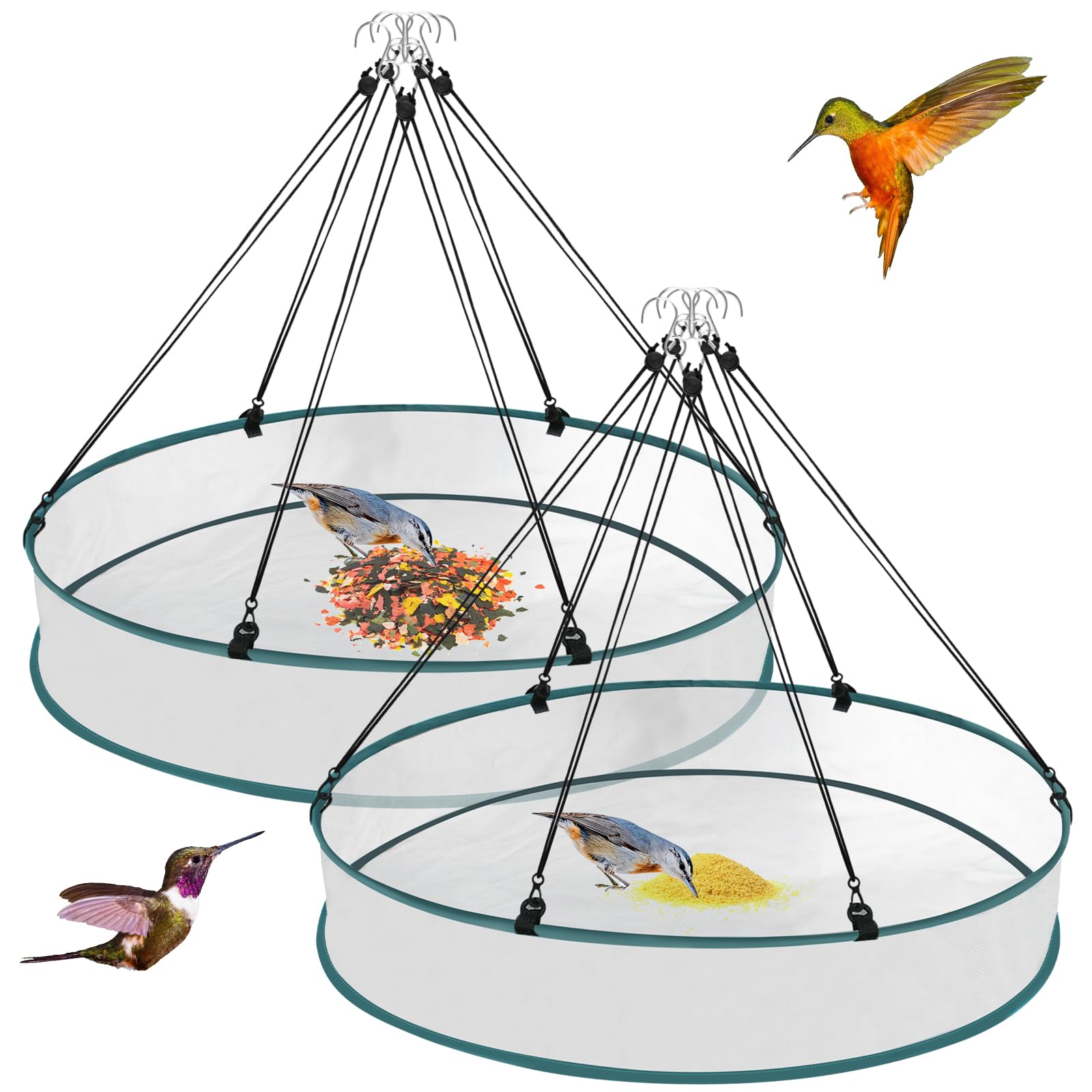 Mangeoires rondes en maille pour oiseaux pour réduire les déchets