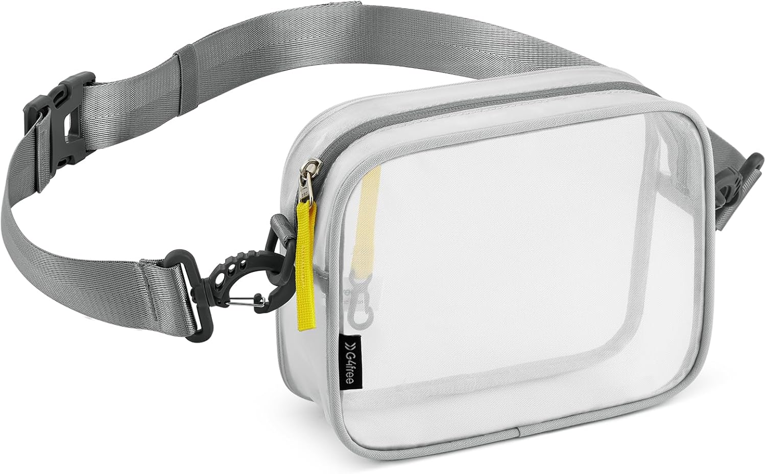 G4Free Clear Sling Bag Clear Crossbody Mesh Purses for Women, Transparent Lightweight Chest Bag C-style