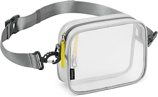 G4Free Clear Sling Bag Clear Crossbody Mesh Purses for Women, Transparent Lightweight Chest Bag