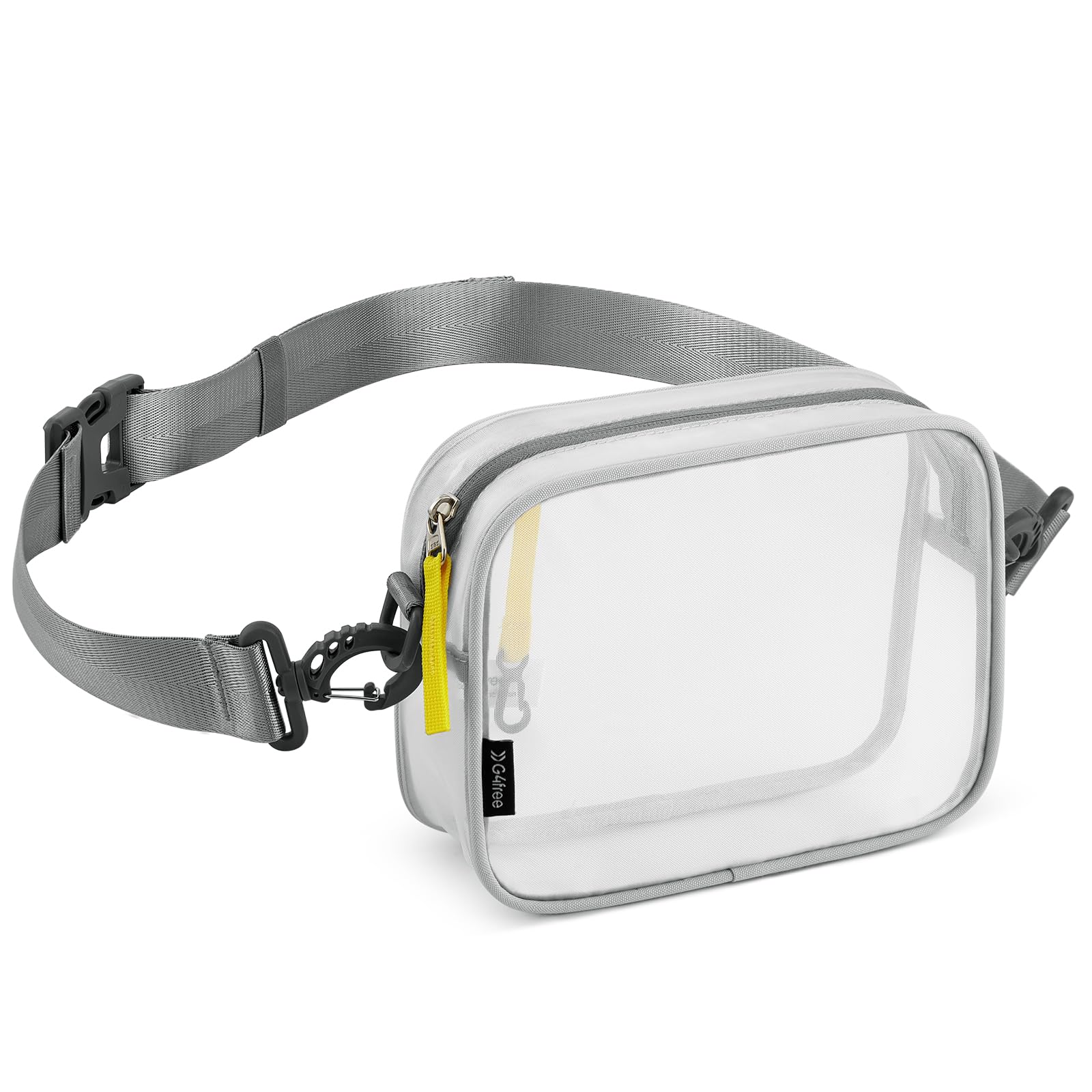 G4Free Clear Sling Bag Clear Crossbody Mesh Purses for Women, Transparent Lightweight Chest Bag