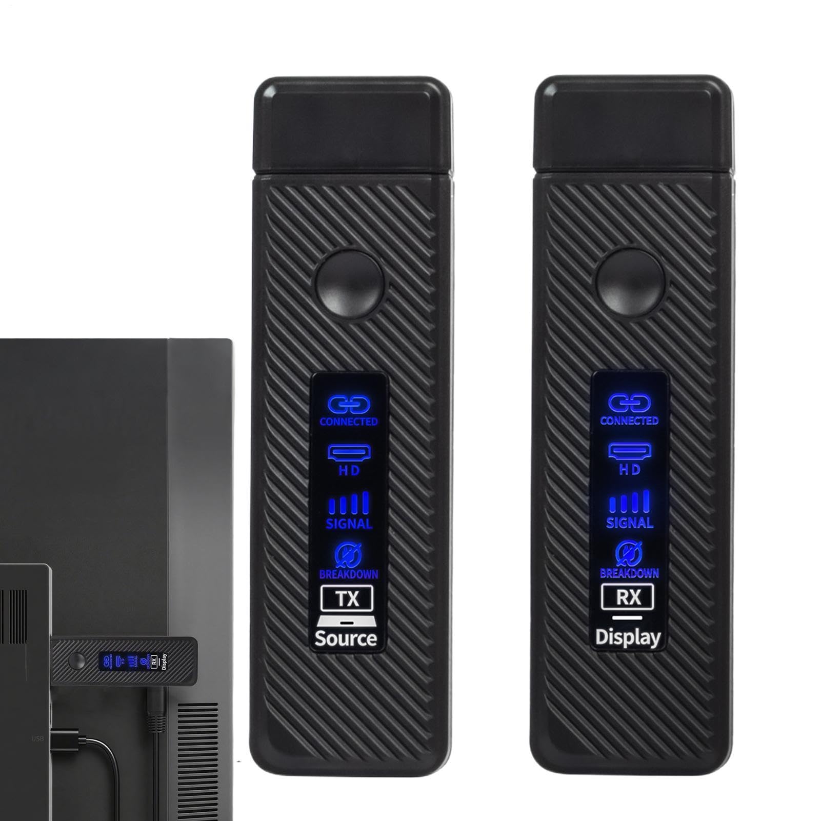 Trasmettitore Ricevitore Video Dispositivo Streaming Video Wireless | Trasmissione Display Stabile per PC Portatili Computer Proiettore Ufficio Domestico