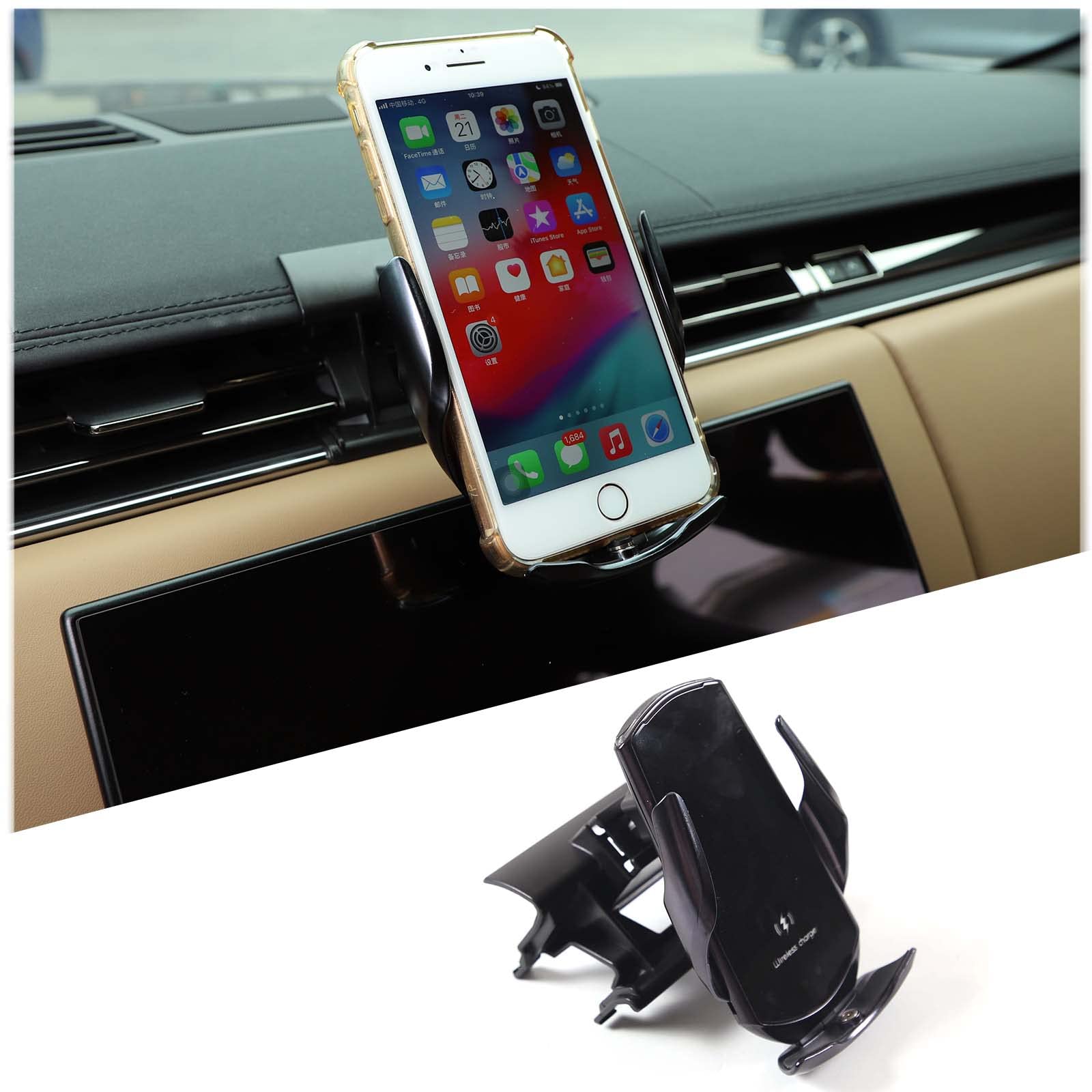 Samochodowy uchwyt na telefon, nawigacja GPS, centralne sterowanie, wylot powietrza, uchwyt na telefon do Land Rover Range Rover Vogue L460 2023, akcesoria samochodowe (styl D)