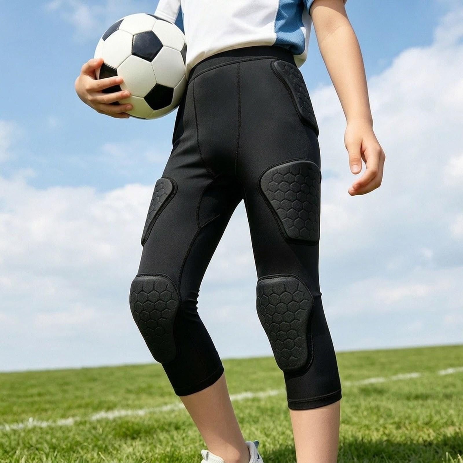 Softballhose Kinder Baseballhose Trainingshose mit Polster Stretchweite Elastischer Bund Atmungsaktiv Strapazierfähig für Jungen Mädchen Klettern