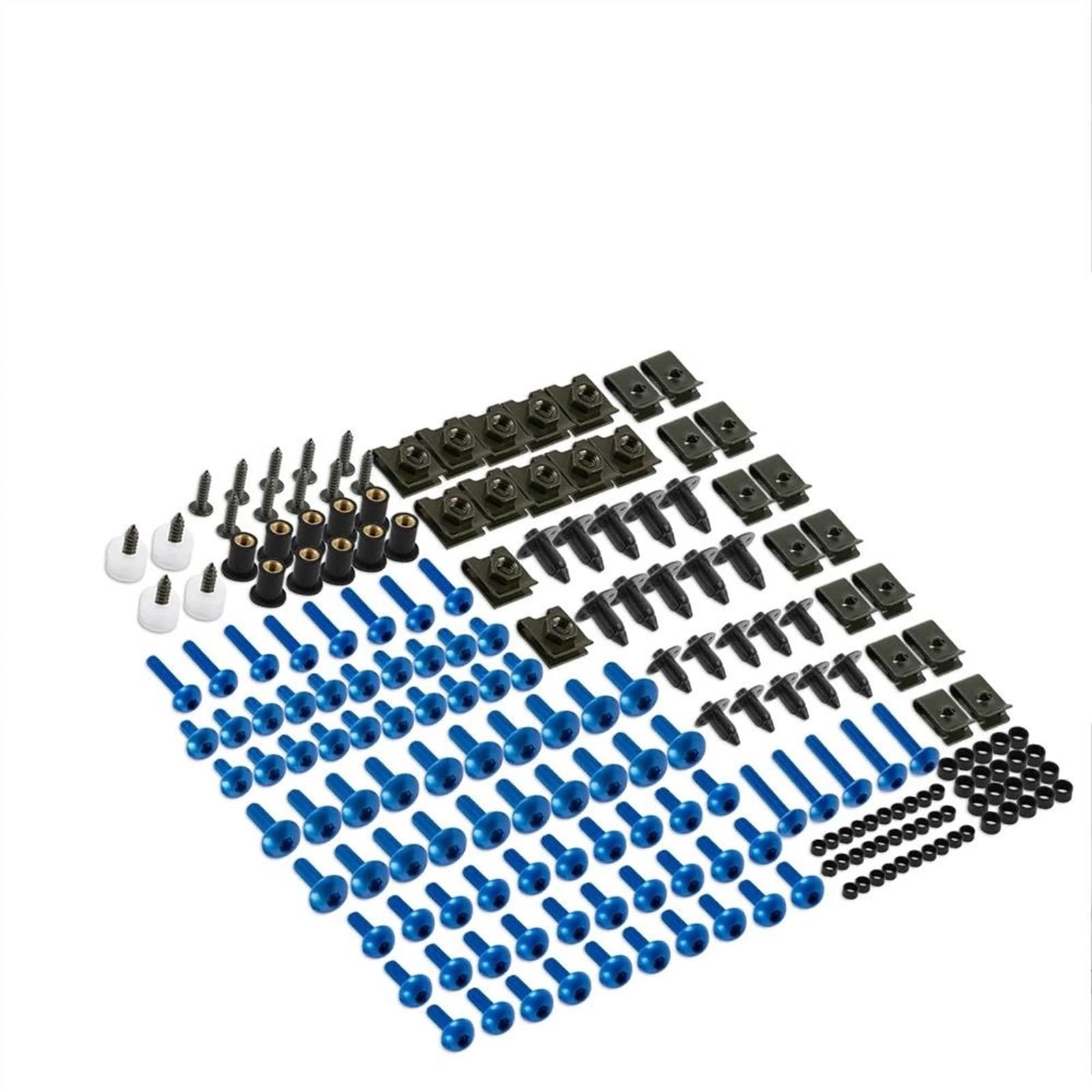 Motorcycles Bolt Clip Nut For CBR600RR CBR900RR CBR929RR CBR1000RR CBR 600RR CBR600 F2 F3 F4 CNC Alloy(Blu)