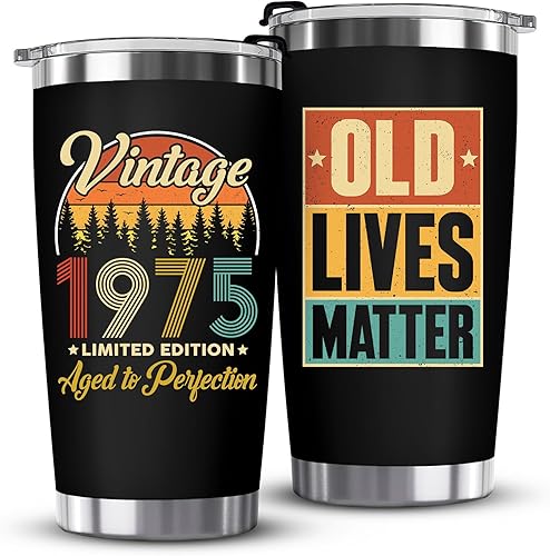 Miniatura 1 de Regalos de cumpleaños 50 para él, ella, hombres y mujeres, decoraciones de cumpleaños 50, regalos de 50 años para hombres de 1974, divertidas ideas