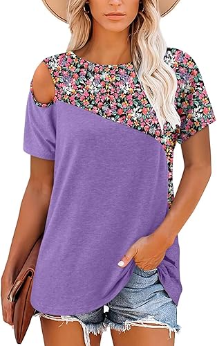 KISSMODA Summer Short Sleeve T Shirt Loose Fit Casual Dressy Women Top 2025 Trendy Ladies Fashion Blouses(S-3XL)