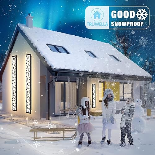 Miniatura 3 de Luces de pared al aire libre 31.5 pulgadas moderno al aire libre apliques de pared LED largos apliques de pared negro luz frontal porche luz