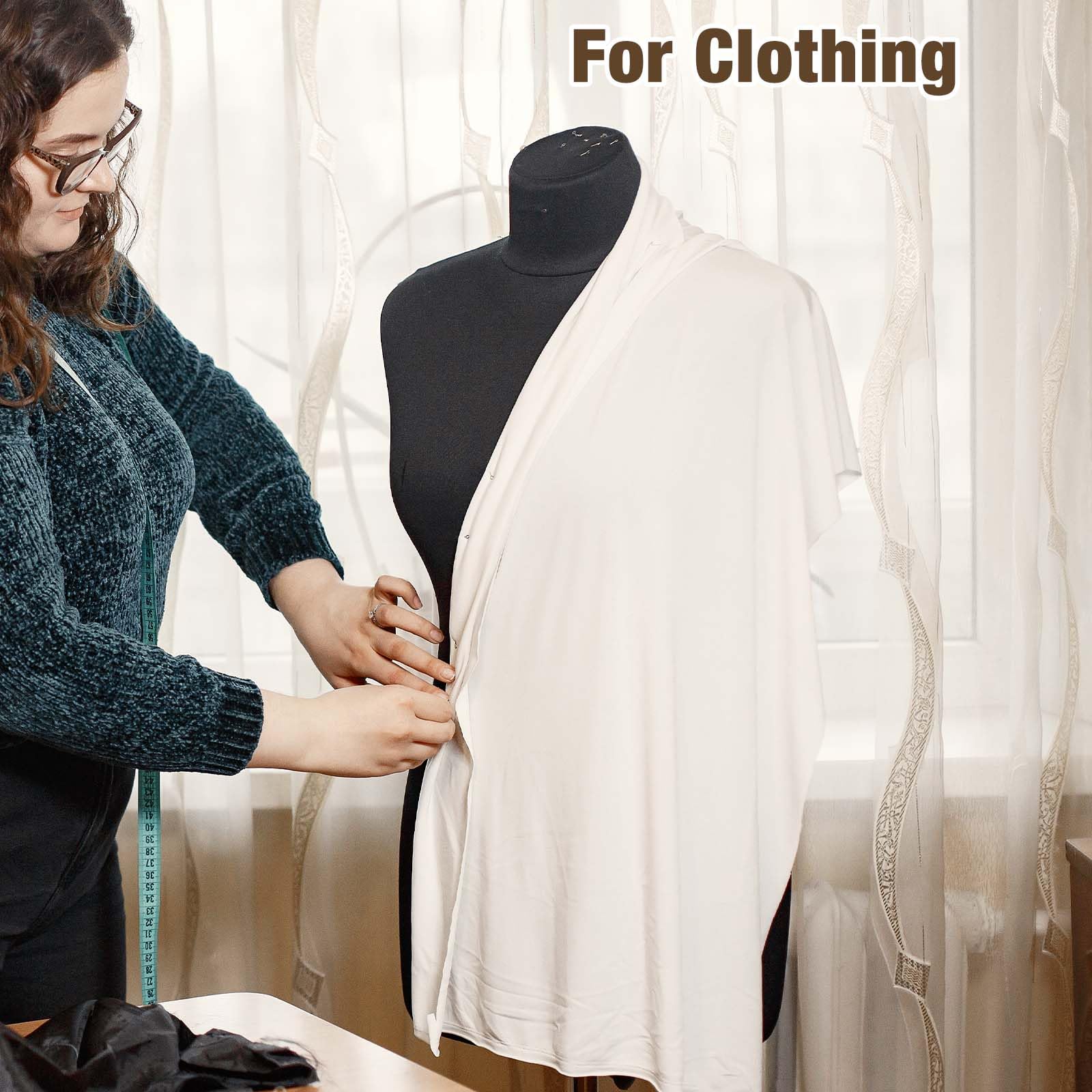 Medium Weight 63 inch x 10 Yards Muslin Fabric by Yard 100% Cotton Cloth Natural Unbleached Cotton Muslin Fabric Material for Sewing Material Apparel Cloth - Image 7