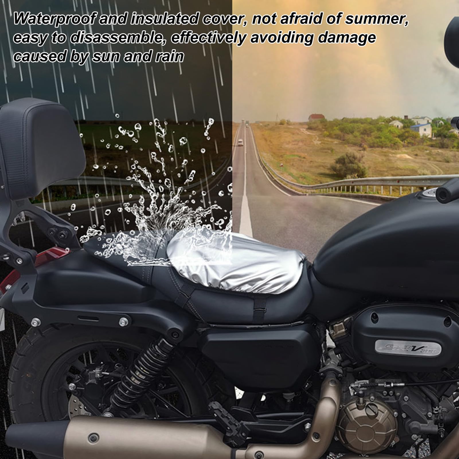 Motorrad-Sitzkissen,Motorrad-Gel-Sitzkissen,3D-Wabenmuster,atmungsaktives,stoßdämpfendes Sitzkissen,hochelastisches Gel für bequemes Reisen,lange Fahrten