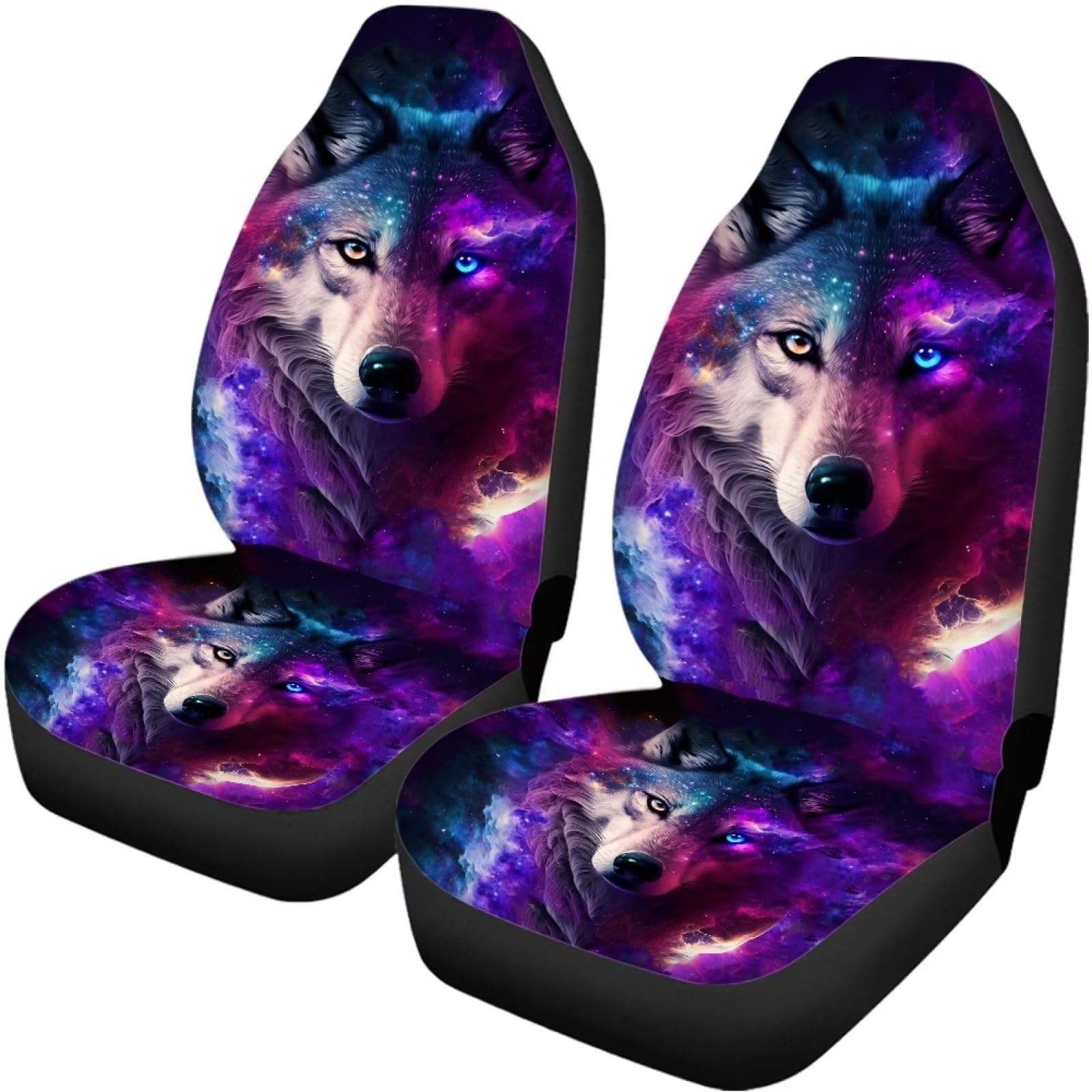 Showudesigns Universal Car Seat Cover Full Set Flower Bee Print Front Seat Covers 2 pc Protector Car Mat Covers, Fit Most Vehicle, Cars, Sedan, Truck, SUV, Van Yellow — view 9