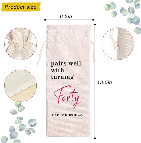 Miniatura 8 de Bolsa de vino de cumpleaños número 50  Regalo de 50 años  Regalo de 50 años  Combina bien con bolsa de cumpleaños  Regalo de cumpleaños para él y