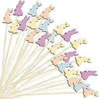 Vista 13 de 100 palillos de cóctel de bambú, palillos de dientes elegantes para aperitivos, palillos hechos a mano de 4.7 pulgadas, bonitos pinchos de bambú