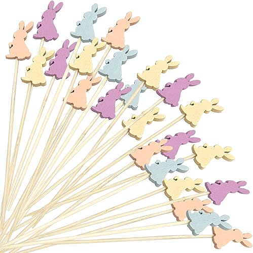 Miniatura 13 de 100 palillos de cóctel de bambú, palillos de dientes elegantes para aperitivos, palillos hechos a mano de 4.7 pulgadas, bonitos pinchos de bambú