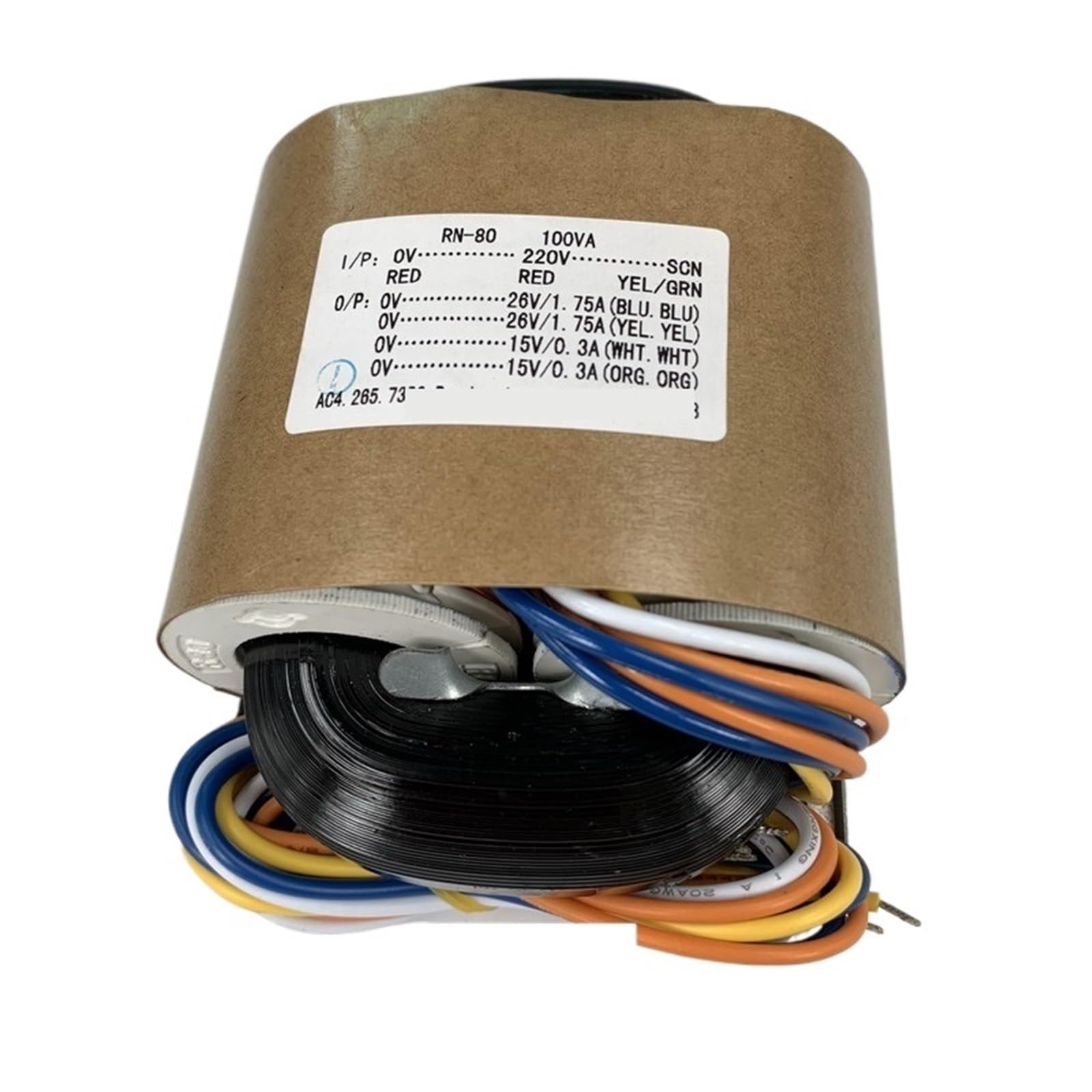 Trasformatore a Nucleo R Trasformatore Fai da Te R Core 100VA 0-115V-230V Preamplificatore Audio Filo Rame Doppio 36V Doppio 15V