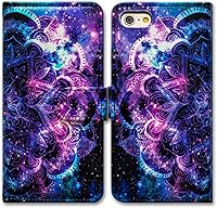 Vista 10 de Funda de Bcov de 4.7 pulgadas para iPhone SE 2022/iPhone SE 3ª Gen/iPhone SE 2020/iPhone 8, iPhone 7, funda retro de piel con bandera estadounidense