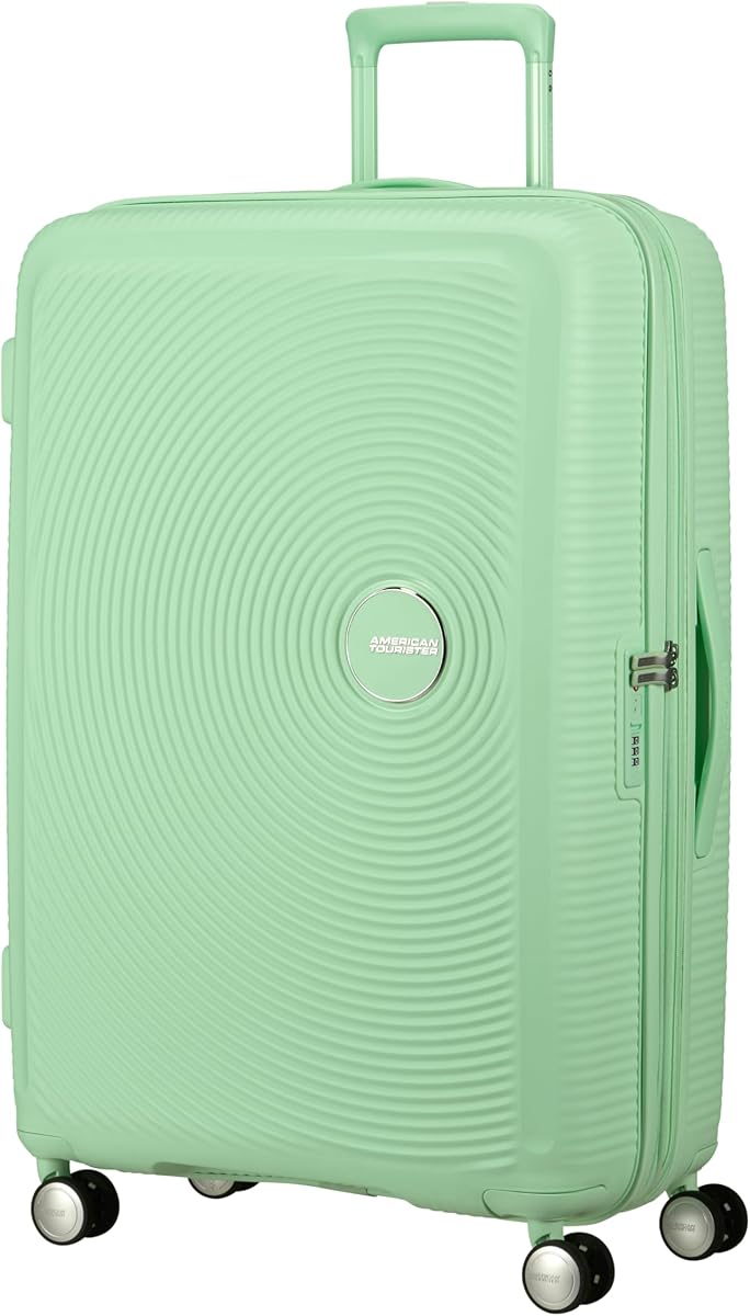 American Tourister Soundbox Trolley 77 cm, Pastel Green, 97/110 L, Expandable with 4 Spinner Wheels and TSA Lock, Pastel Green, 77 Centimetri, modern