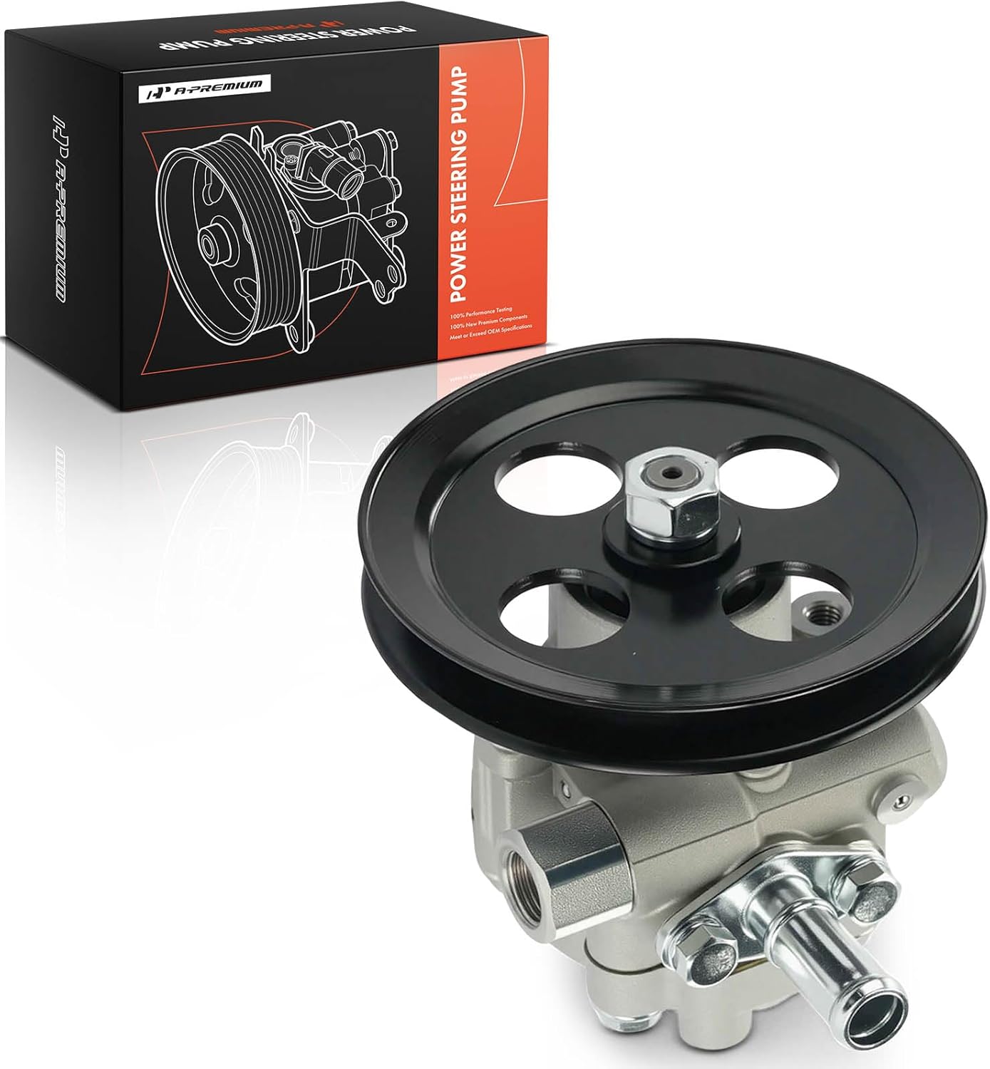 A-Premium Power Steering Pump, with Pulley, Compatible with Nissan Frontier 1998-2004/2006-2008/2011 2.4L, Xterra 2000-2004 2.4L