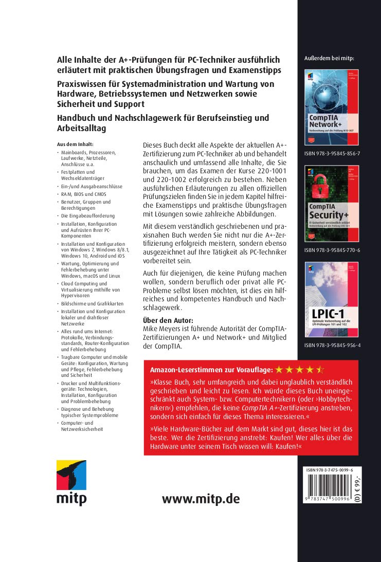CompTIA A+ Prüfungsvorbereitung ALL IN ONE: Das umfassende Praxis-Handbuch für IT-Administration, Netzwerktechnik und Support (mitp Professional)