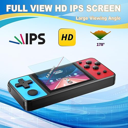 Miniatura 3 de KAVOYI Juegos de mano de 32 bits para niños, 139 videojuegos integrados, pantalla IPS de 3.0 pulgadas, recargable, portátil, reproductor de juegos