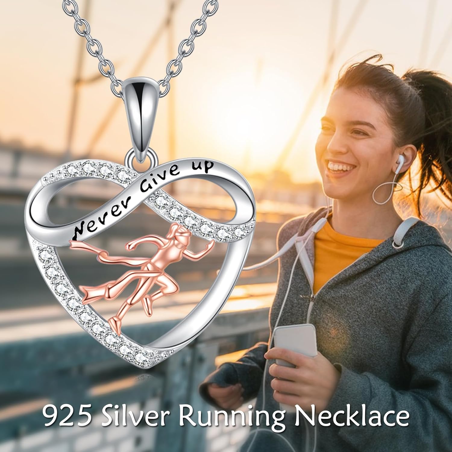 YFN Sports Jewelry Gifts for Women Sterling Silver Softball Baseball Golf Basketball Volleyball Bike Runner Pendant Necklace for Softball Lovers and Fans Jewelry Gift - Image 7