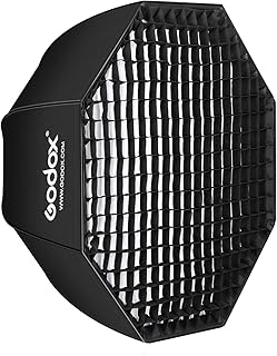 Godox SB-UE 47"/120cm Umbrella Octagon Softbox Reflector with Honeycomb Grid for Speedlight Flash (Bowens Mount)