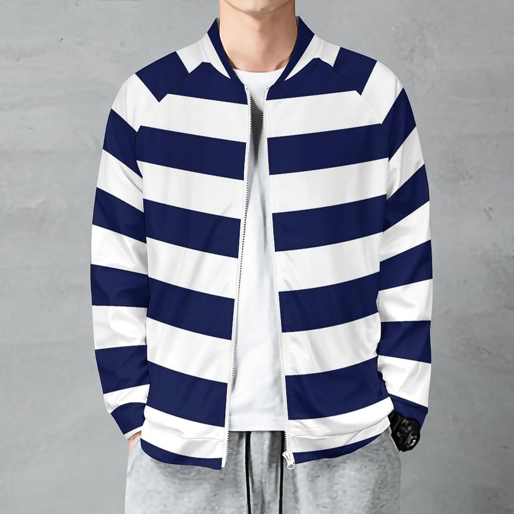 Amazon.com: Lightweight Jacket for Men - Navy Blue And White