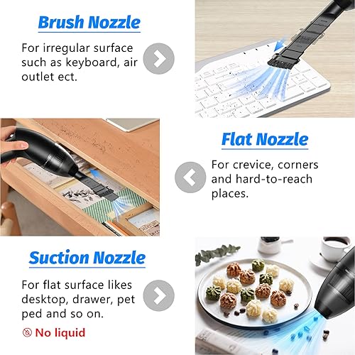 Miniatura 4 de Aspirador de teclado de 4.3 Kpa Mini: aspiradora de computadora de mano inalámbrica para automóvil, portátil, máquina de coser, teclado portátil,