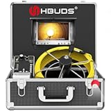 Pipe Pipeline Inspection Camera&comma; Drain Sewer Industrial Endoscope HBUDS Waterproof IP68 Snake Video System with 7 Inch LCD Monitor 1000TVL Camera
