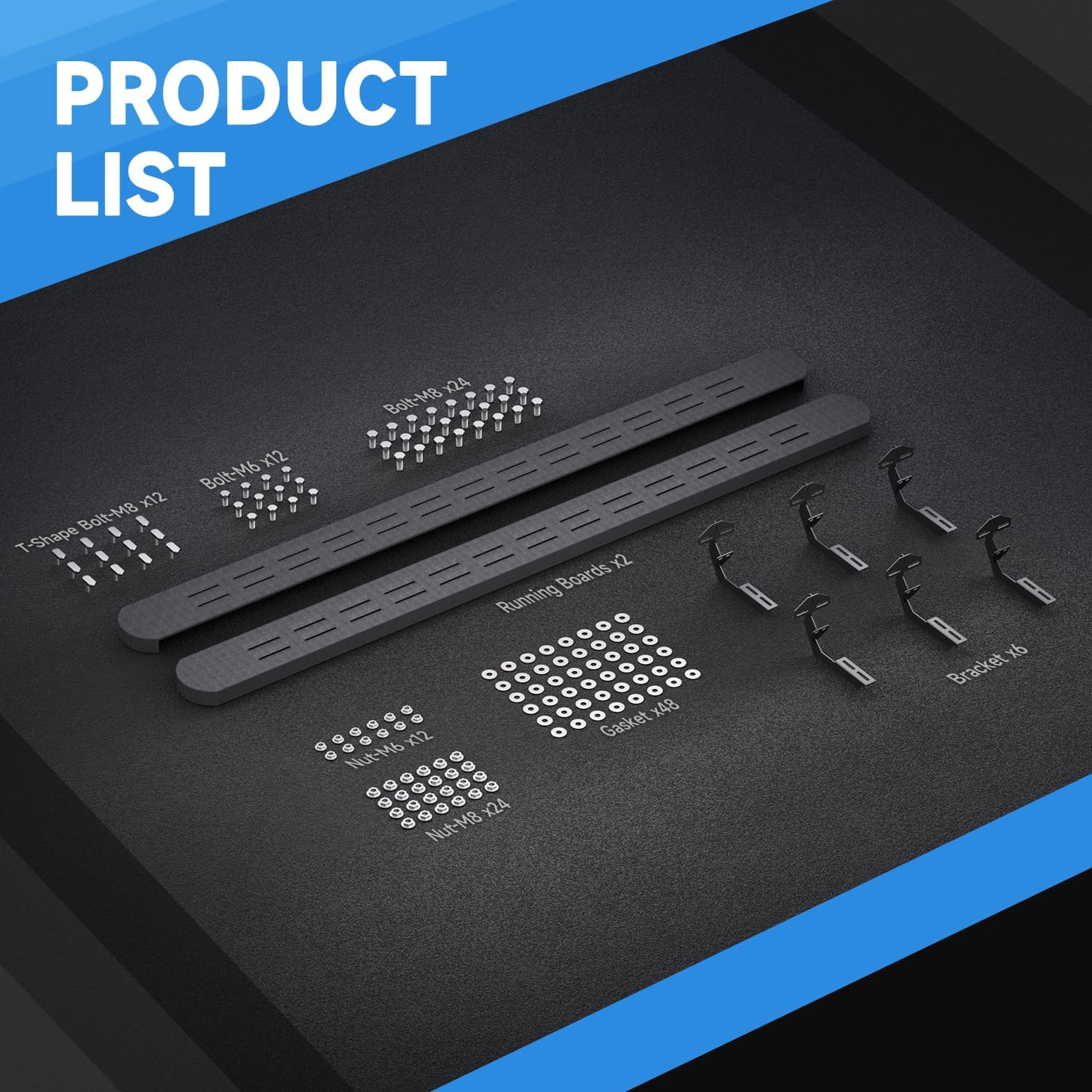 NIHAO Quad Cab Running Boards Side Steps Compatible with Ram 1500,2009-2018,and 1500 Classic Quad Cab 2019-2024 (Not for New Body Style),2010-2026 Ram 2500/3500, Black Steel 6.7" Pickup Side Steps