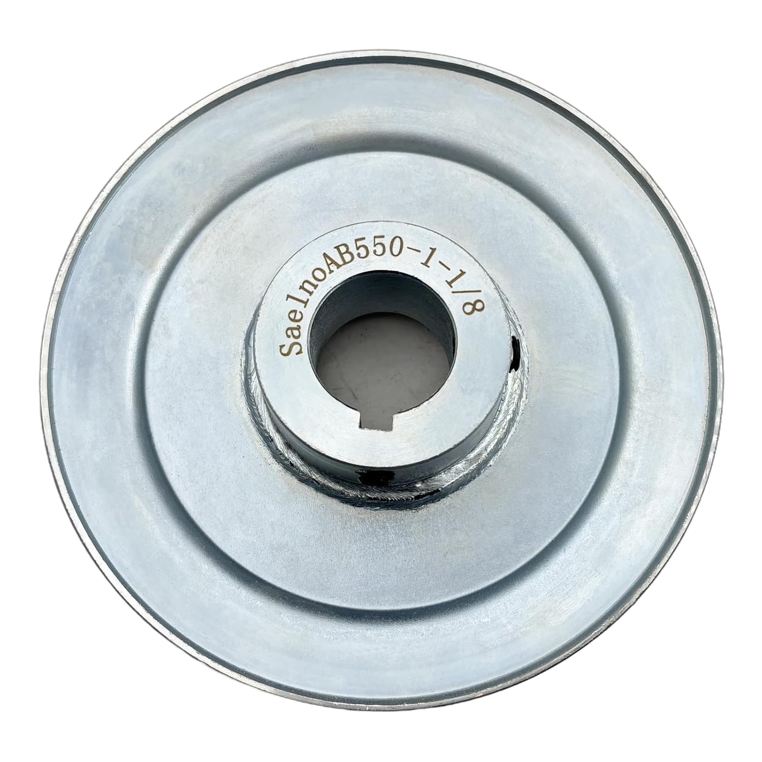 AB550-1-1/8 Single Groove Web Sheaves,5.5" OD 1 1/8 inch bore v Belt Pulley,Motor Pulley Carbon Steel for A B 5L 4L V-Belts