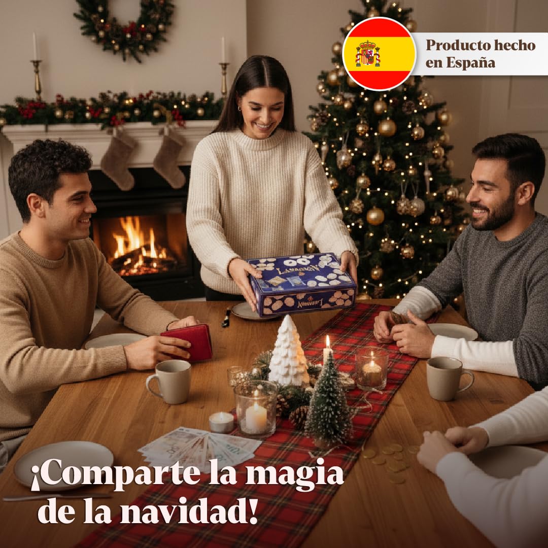 LAPASION – Surtido De Polvorones, Mantecados Caseros Y Rosco De Vino | Hojaldre Españoles Para Regalo | Artesanos| Chuches Navidad | Contienen Almendras | Caja De 3kg