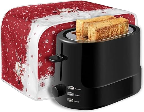 Vista 232 de UNICEU Funda acolchada para tostadora con patrón de café, se adapta a la mayoría de tostadoras estándar de 4 rebanadas patrón de café,Hojas de otoño
