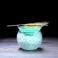 Vista 6 de TREETDOBV Copas de Martini sin tallo con enfriador, juego de copas de cóctel con cuenco de servidor Cavier para Martini, copa de cóctel con soporte