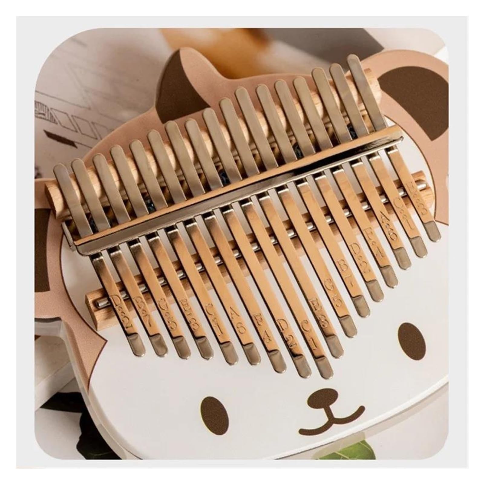 Kalimba Fortepian 17 Kluczowa Dekoracja Kalimba Profesjonalna Mini Drewniana Żywica Mini Naklejka Dekoracyjna Muzyka Na Klawiaturę Piyano(Style 4)
