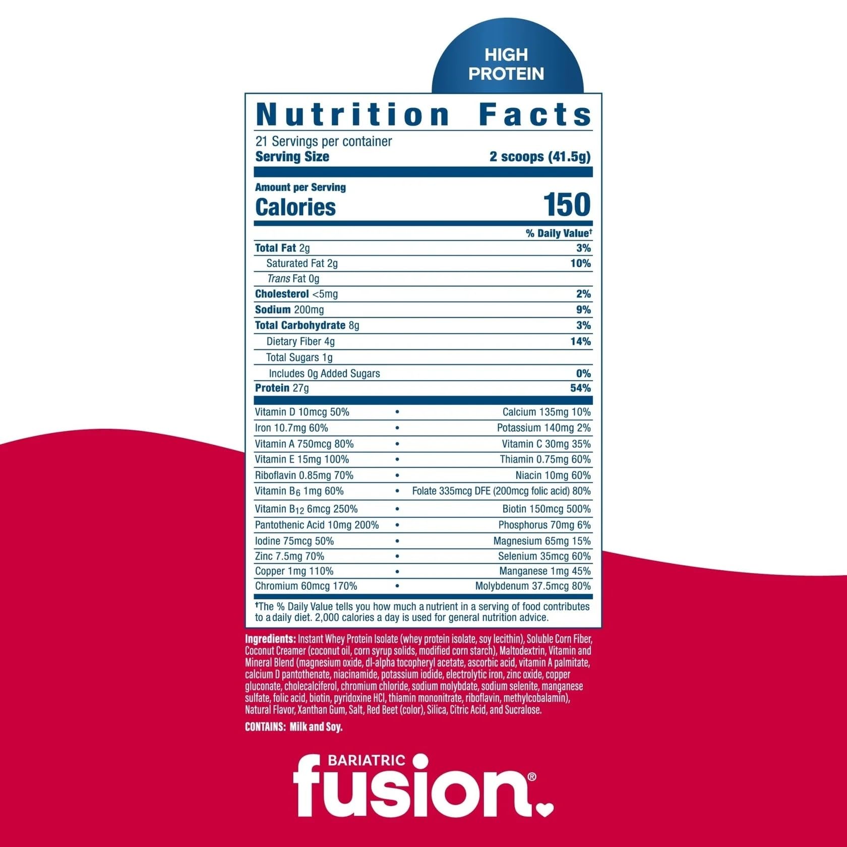 Bariatric Fusion High Protein Meal Replacement, Strawberry, 30.7 oz — Amazon image 2