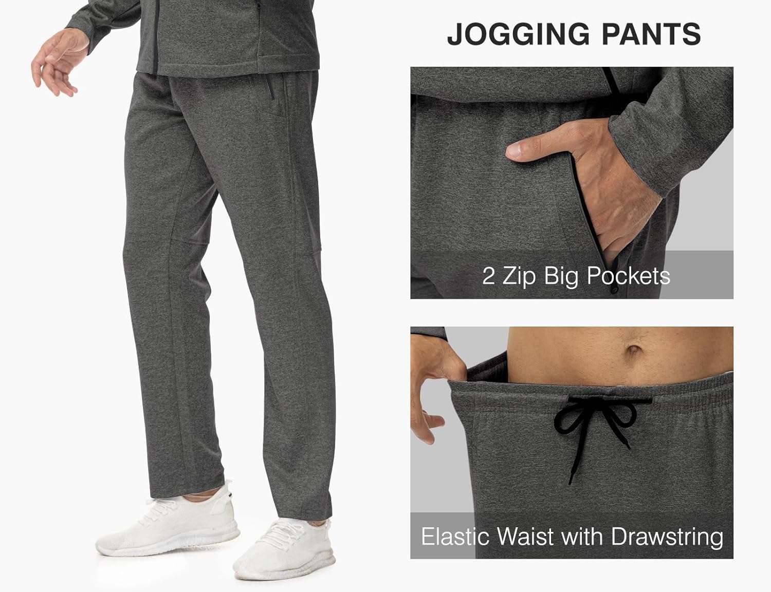 TBMPOY Men's Tracksuits Sweatsuits for Men Sweat Track Suits 2 Piece Casual Athletic Jogging Outfits Full Zip Sets - Image 5