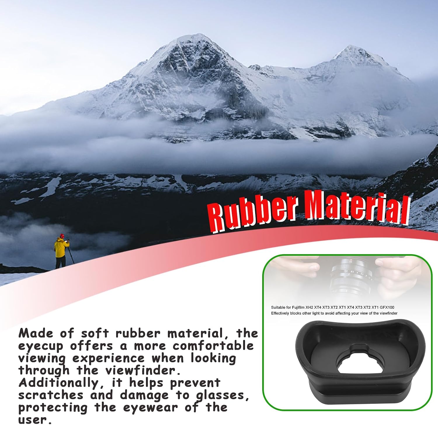 Camera Eyecup Eyepiece Viewfinder Eye Cup for XH2 XT4 XT3 XT2 XT1 XT4 XT3 XT2 XT1 GFX100 Replaces