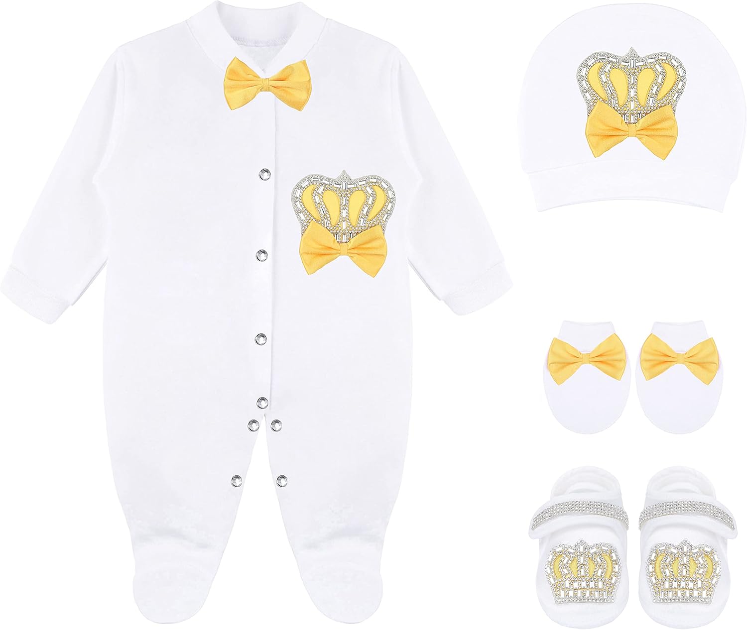 Lilax Baby Girl Newborn Jewels Layette 4 Piece Gift Set