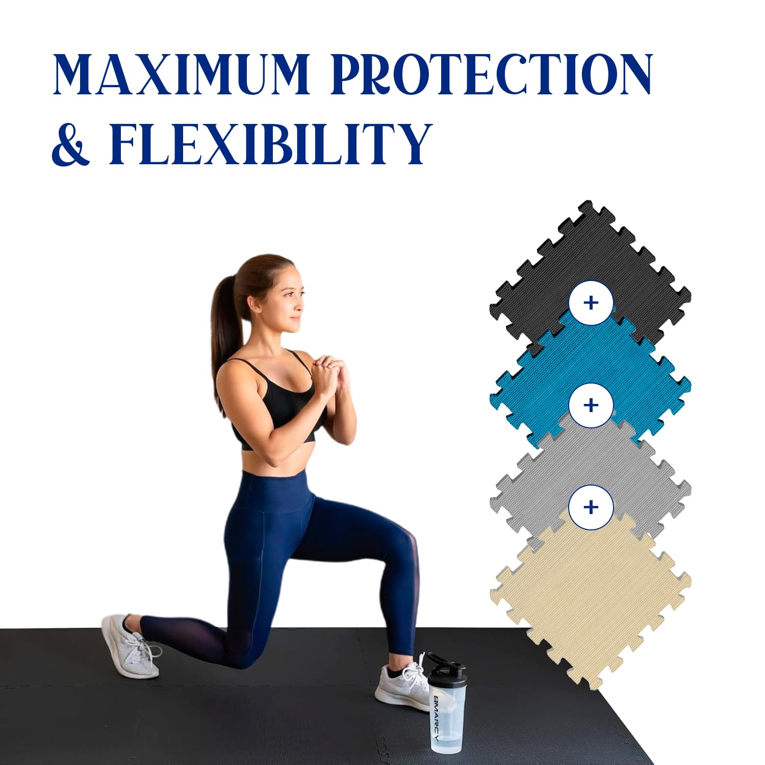 EDIESI, Sol Salle de Sport, Tatami, Tapis de Sport, pour Gym, Fitness, Musculation, Antidérapant, Puzzle, Sport Maison, EVA Caoutchouc, Dalle Garage, Piscine Isolation