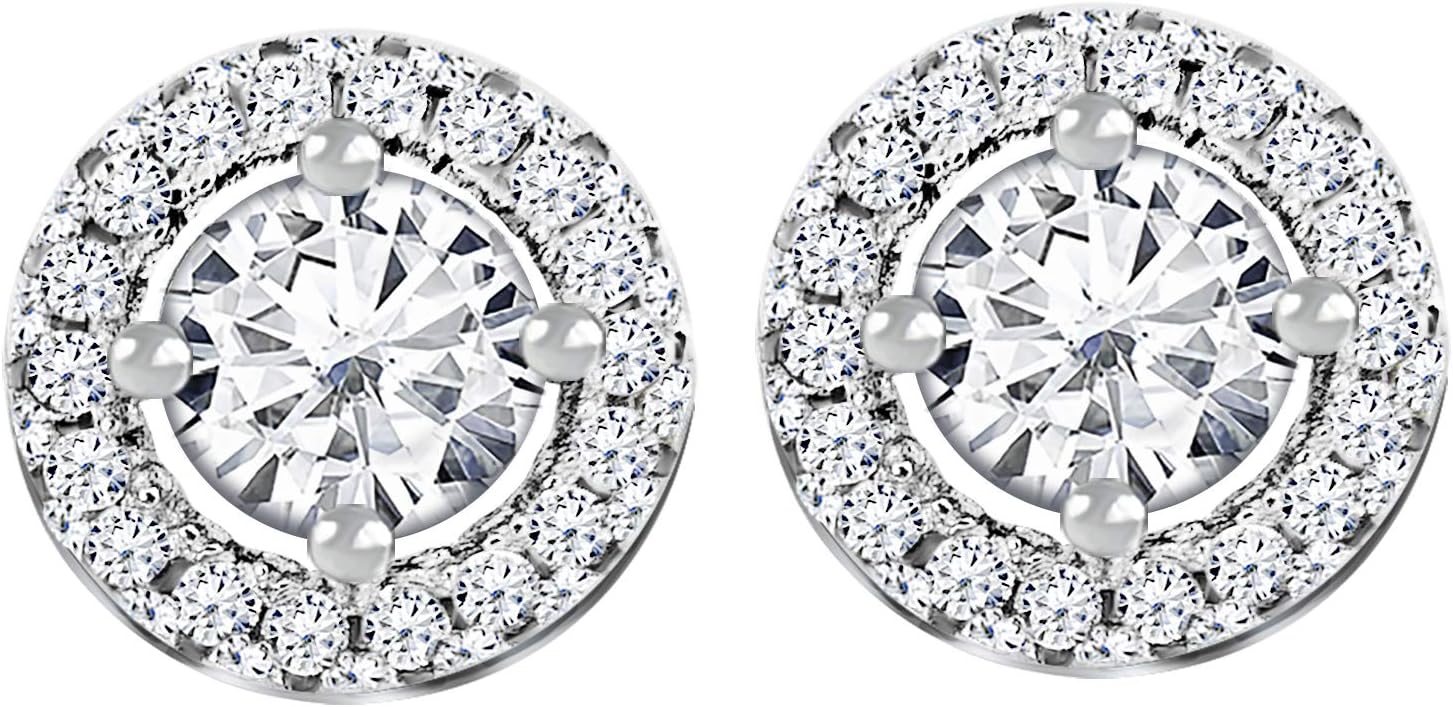 Divine925 Sterling Silver Earring Studs - Classic and Elegant Jewelry for Women, with Gift Box