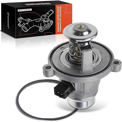 A-Premium Engine Coolant Thermostat Housing Assembly with Gasket Compatible with BMW X5 545i 550i 650i 745i 750i 760i GT xDrive M2 M3 M4 M5 M6 M8 X3 X4 X6