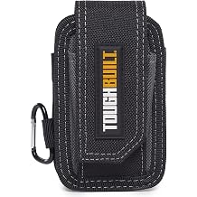 ToughBuilt Smartphone Pouch, Heavy-Duty Phone Holder with ClipTech Hub, Reinforced 1680D Fabric, Adjustable Security Flap, and Belt Clip for Secure Access on Jobsite or in The Field