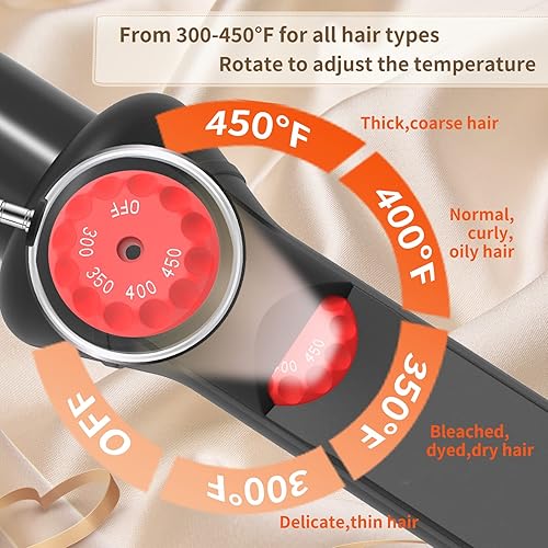 Miniatura 4 de Varita rizadora de barril largo de 1 pulgada para cabello corto y largo, herramientas de peinado Micsta con revestimiento de cerámica para ondas de