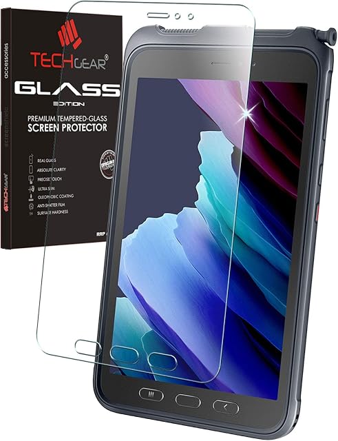 TECHGEAR Anti Glare Galaxy Tab Active 3 8" MATTE Glass Edition, Tempered Glass Screen Protector [9H Toughness] [Scratch-Resistant] Designed For Samsung Galaxy Tab Active 3 SM-T570 / T575 / T577