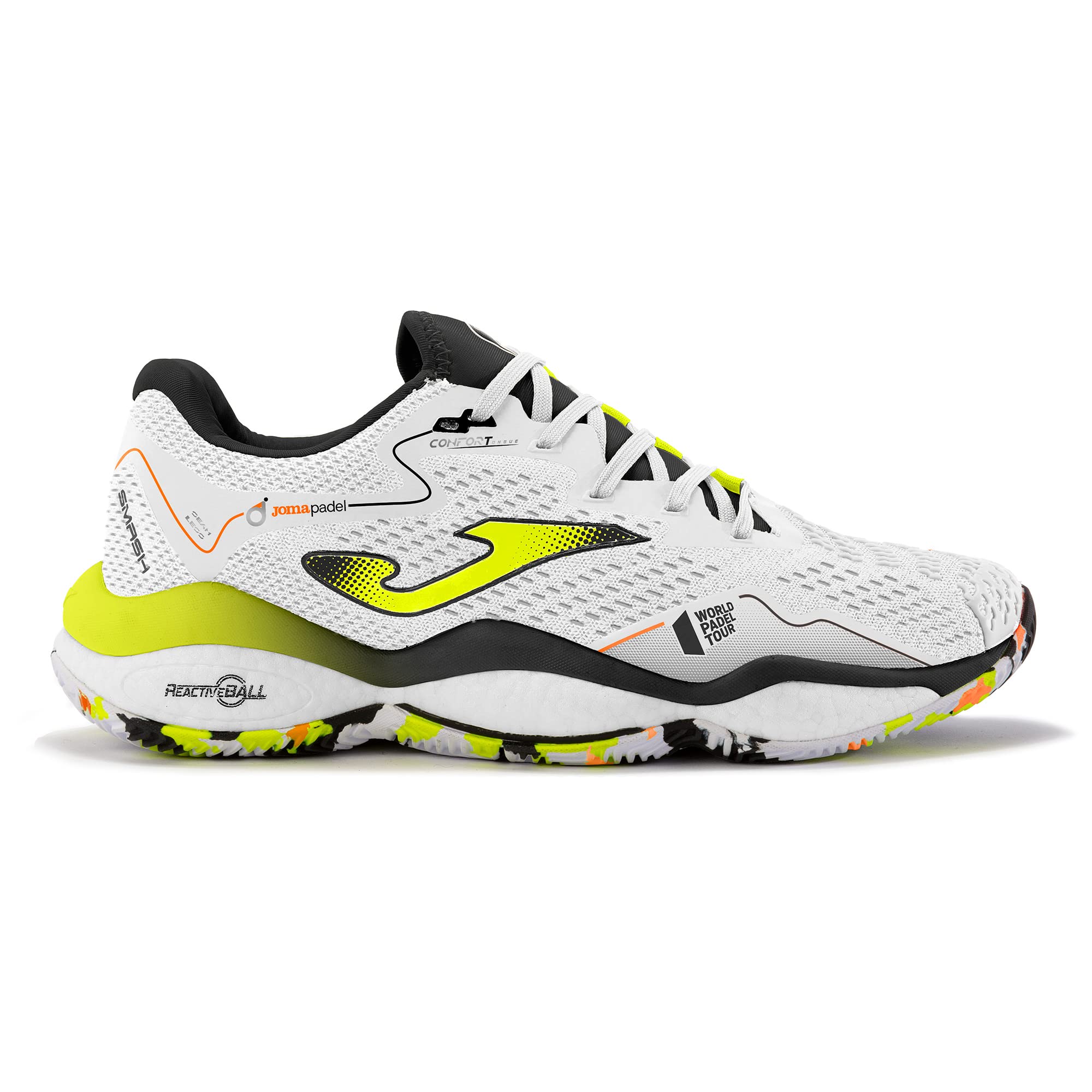 Joma Smash Series, Men's Sneakers, White/Neon Yellow, 10.5 UK